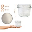 Słoik 235ml KOMPLET z POKRYWKĄ słoik dżemy konfitury przyprawy deserki 82mm