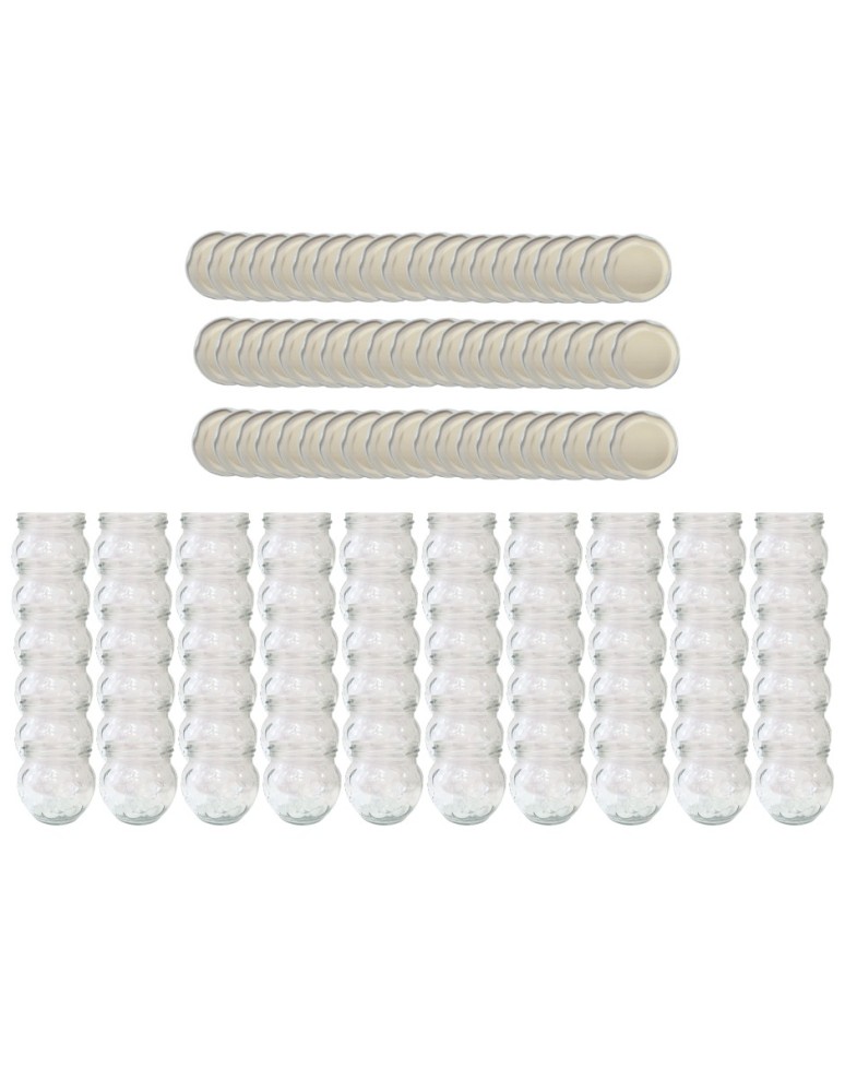 Słoiki - Słoiki 215ml 60 KOMPLETÓW z POKRYWKĄ dżemy konfitury przyprawy deserki 66mm - product MODO24.PL 2