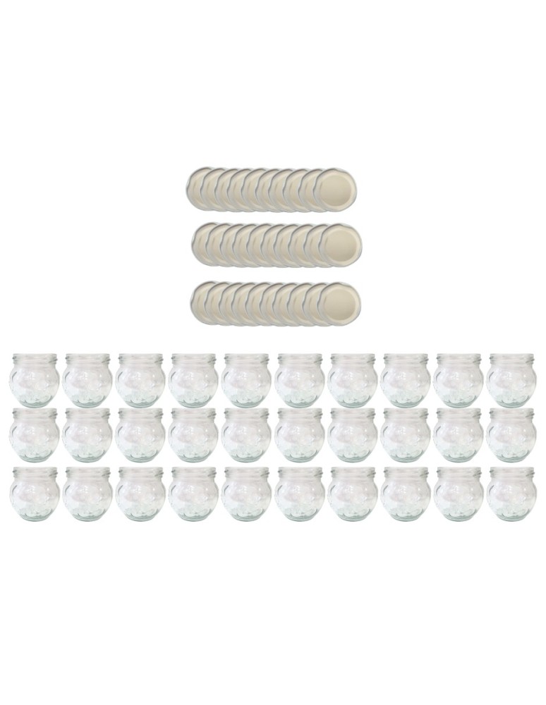 Słoiki - Słoiki 215ml 30 KOMPLETÓW z POKRYWKĄ dżemy konfitury przyprawy deserki 66mm - product MODO24.PL 2