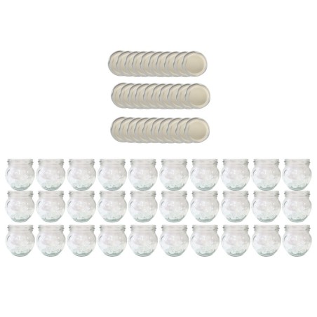 Słoiki 215ml 30 KOMPLETÓW z POKRYWKĄ dżemy konfitury przyprawy deserki 66mm