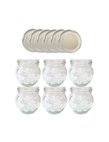 Słoiki 215ml 6 KOMPLETÓW z POKRYWKĄ dżemy konfitury przyprawy deserki 66mm - produkt 2