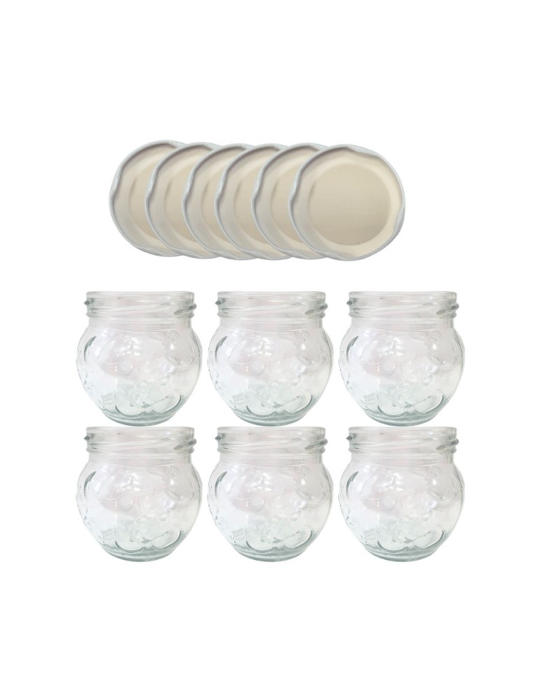 Słoiki - Słoiki 215ml 6 KOMPLETÓW z POKRYWKĄ dżemy konfitury przyprawy deserki 66mm - product MODO24.PL 2