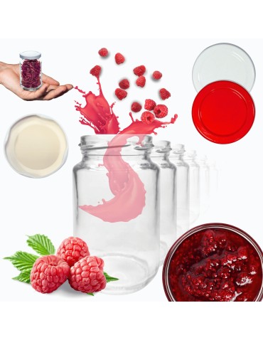 Słoiki 190ml 30x KOMPLET z POKRYWKĄ dżemy konfitury przyprawy deserki 53mm