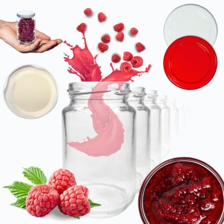 Słoiki 190ml 10x KOMPLET z POKRYWKĄ dżemy konfitury przyprawy deserki 53mm