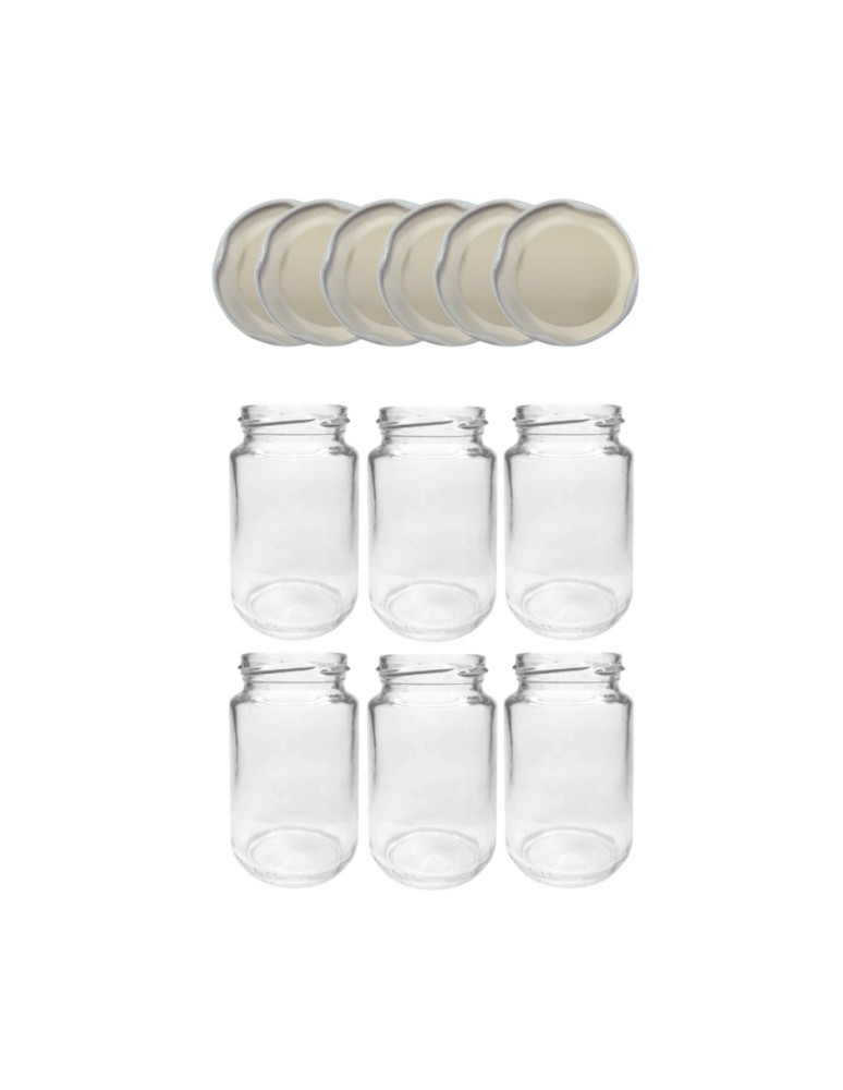 Słoiki - Słoiki 190ml 6 KOMPLETÓW z POKRYWKĄ dżemy konfitury przyprawy deserki 53mm - product MODO24.PL 2
