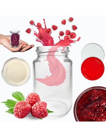 Słoik 190ml KOMPLET z POKRYWKĄ słoik dżemy konfitury przyprawy deserki 53mm