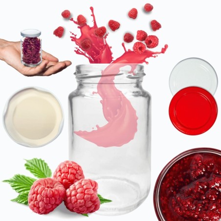 Słoik 190ml KOMPLET z POKRYWKĄ słoik dżemy konfitury przyprawy deserki 53mm