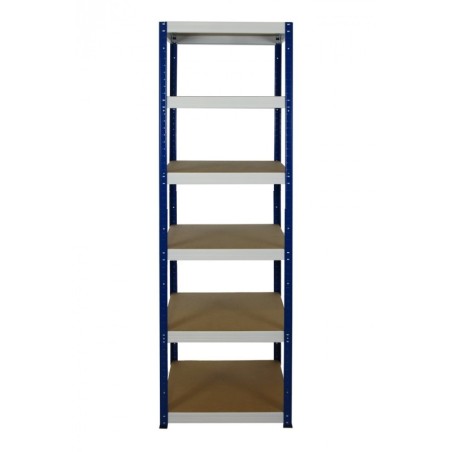 Regał metalowy Helios Color 213x60x60_6 - 175kg / na półkę, kolor: biało-niebieski