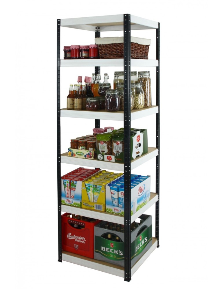 wysokość 213 - Regał metalowy Helios Color 213x60x60_6 - 175kg / na półkę, kolor: biało-niebieski - product MODO24.PL 5