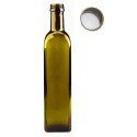Butelka 500 ml maraska kwadratowa zielona na olej oliwę fi31 1szt NAKRĘTKA