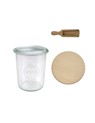 Słoiki i butelki - Słoiki WECK / drewniane wieko, miarka słoik 160ml MOLD - product 20