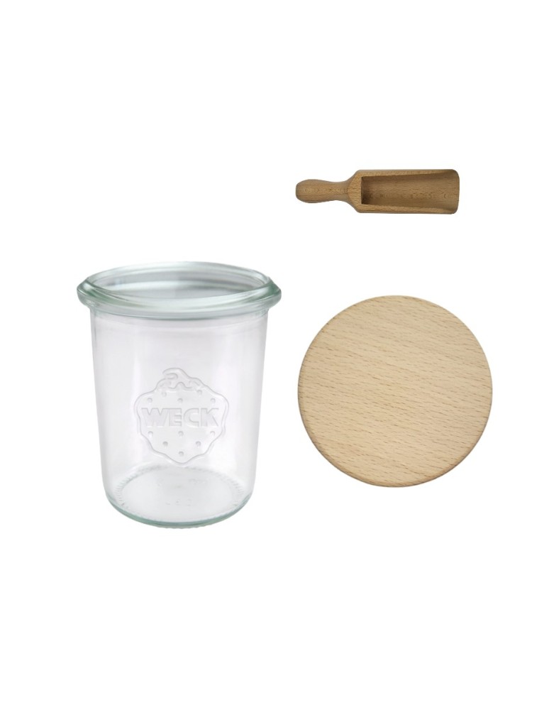 Słoiki i butelki - Słoiki WECK / drewniane wieko, miarka słoik 160ml MOLD - product MODO24.PL 20