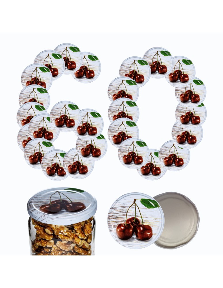 Słoiki i butelki - Zakrętki do słoików dekielki pokrywki nakrętki wieczka 82mm 60 szt WZÓR C - produkt MODO24.PL 13