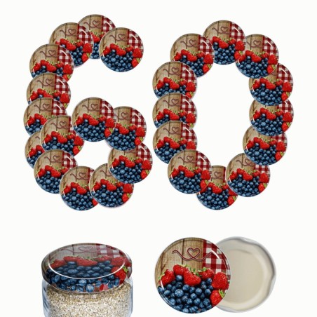 Zakrętki do słoików dekielki pokrywki nakrętki wieczka 82mm 60 szt WZÓR A