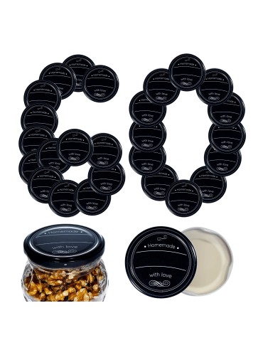 Zakrętki do słoików dekielki pokrywki nakrętki wieczka  66mm 60 szt WZÓR H