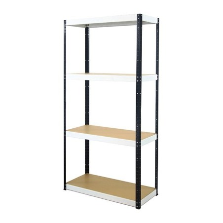 Regał metalowy Helios Color 180x75x35_4 - 175kg / na półkę, kolor: biało-niebieski