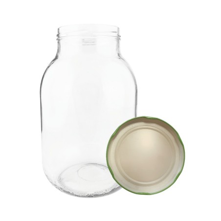 Słoik 4000ml 4l ogórki soki cukinia grzyby nalewki KOMPLET z POKRYWKĄ 100mm