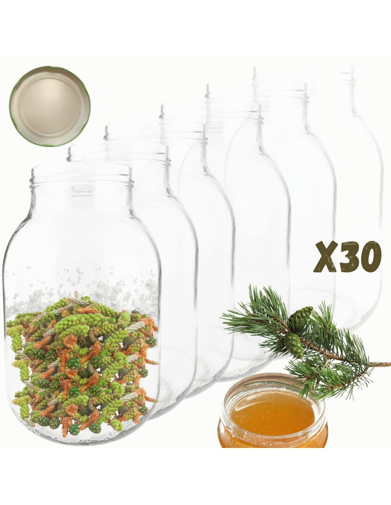 Słoiki - Słoiki 4000ml 4l na ogórki soki cukinia grzyby nalewki 30sztuk 100mm PZH - produkt MODO24.PL 14