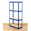 Regał metalowy Helios Color 180x75x40_4 - 175kg / na półkę, kolor: biało-niebieski