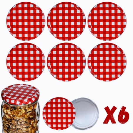 Zakrętki do słoików dekielki pokrywki nakrętki wieczka 82mm 6szt WZÓR K PZH