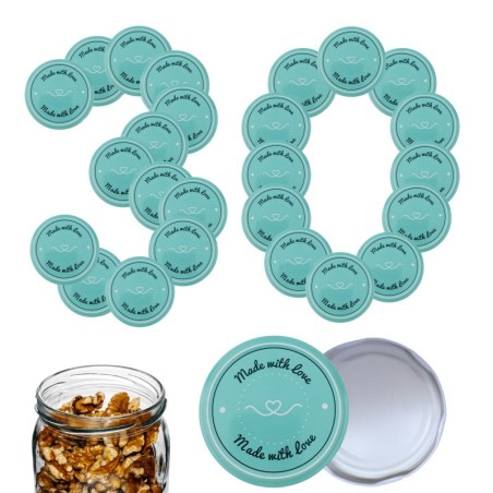 Zakrętki do słoików dekielki pokrywki nakrętki wieczka 82mm 30 szt WZÓR J