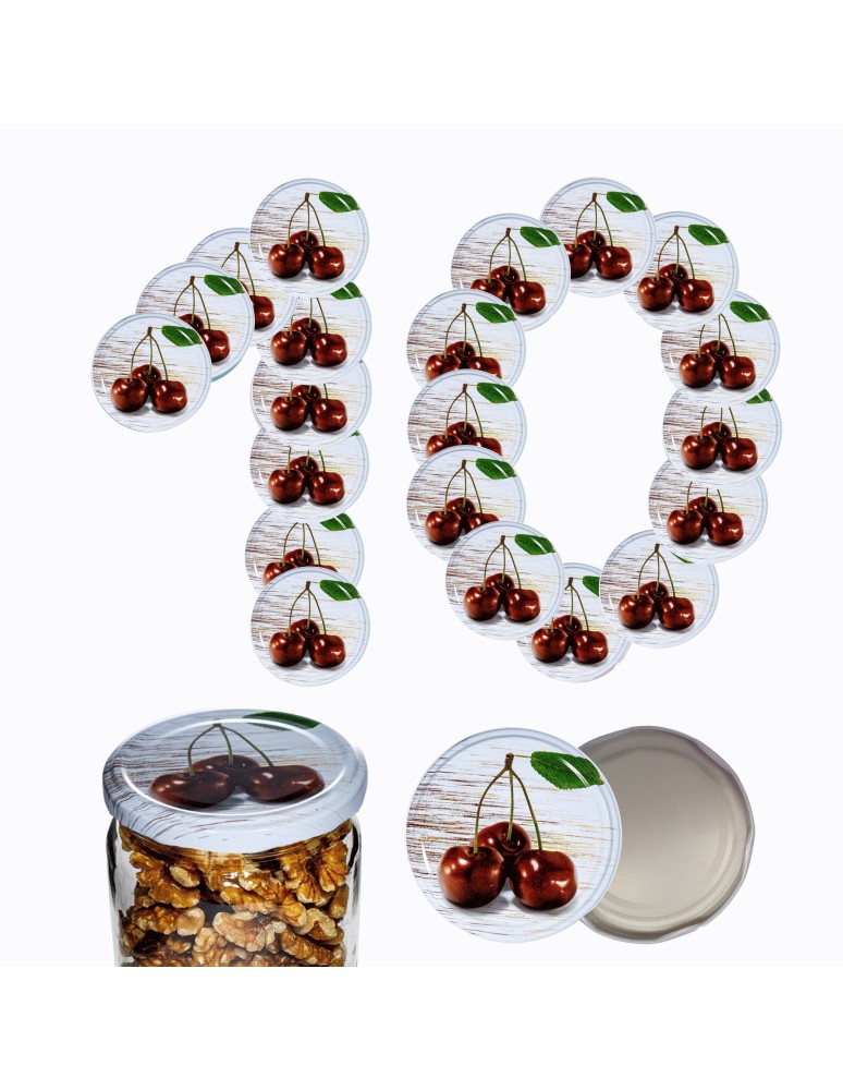 Słoiki i butelki - Zakrętki do słoików dekielki pokrywki nakrętki wieczka 82mm 10 szt WZÓR C - produkt MODO24.PL 27
