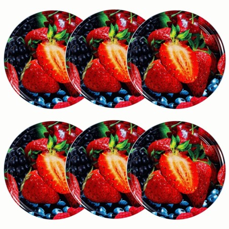 Zakrętki do słoików dekielki pokrywki nakrętki wieczka  66mm 6 szt WZÓR W