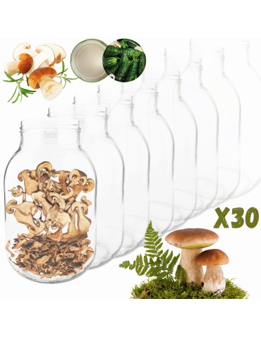 Słoiki - Słoiki 3000ml 3l na ogórki soki grzyby nalewki 30kpl zakrętki 100mm PZH - produkt 27