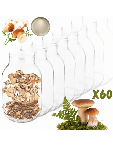 Słoiki - Słoiki 3000ml 3l na ogórki soki suszone grzyby nalewki 60sztuk 100mm PZH - product 14