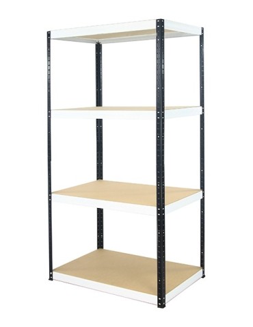 Helios Color - Regał metalowy Helios Color 180x75x45_4 - 175kg / na półkę, kolor: biało-niebieski - product 5