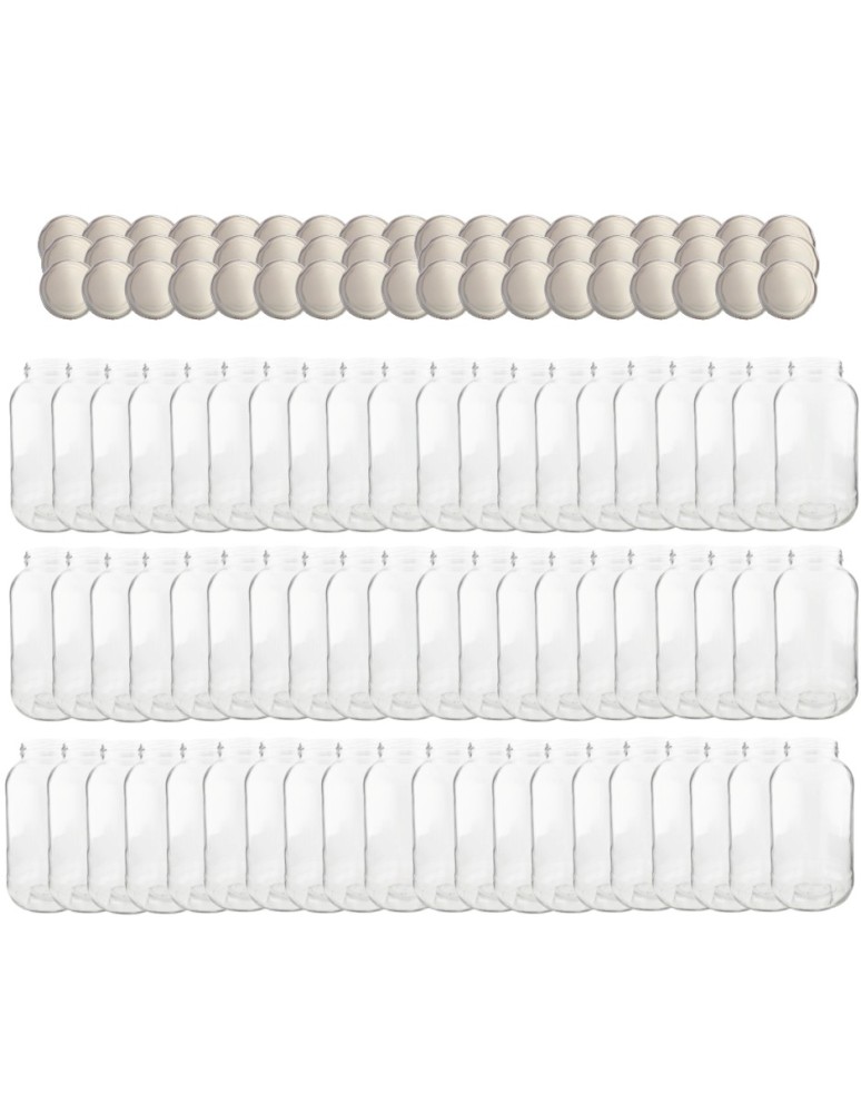 Słoiki - Słoiki 2000ml 2l na ogórki soki grzyby nalewki 60kpl zakrętki 82mm PZH - product MODO24.PL 15