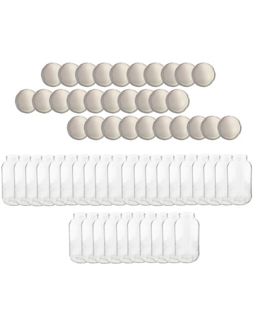 Słoiki - Słoiki 2000ml 2l na ogórki soki grzyby nalewki 30kpl zakrętki 82mm PZH - product 15