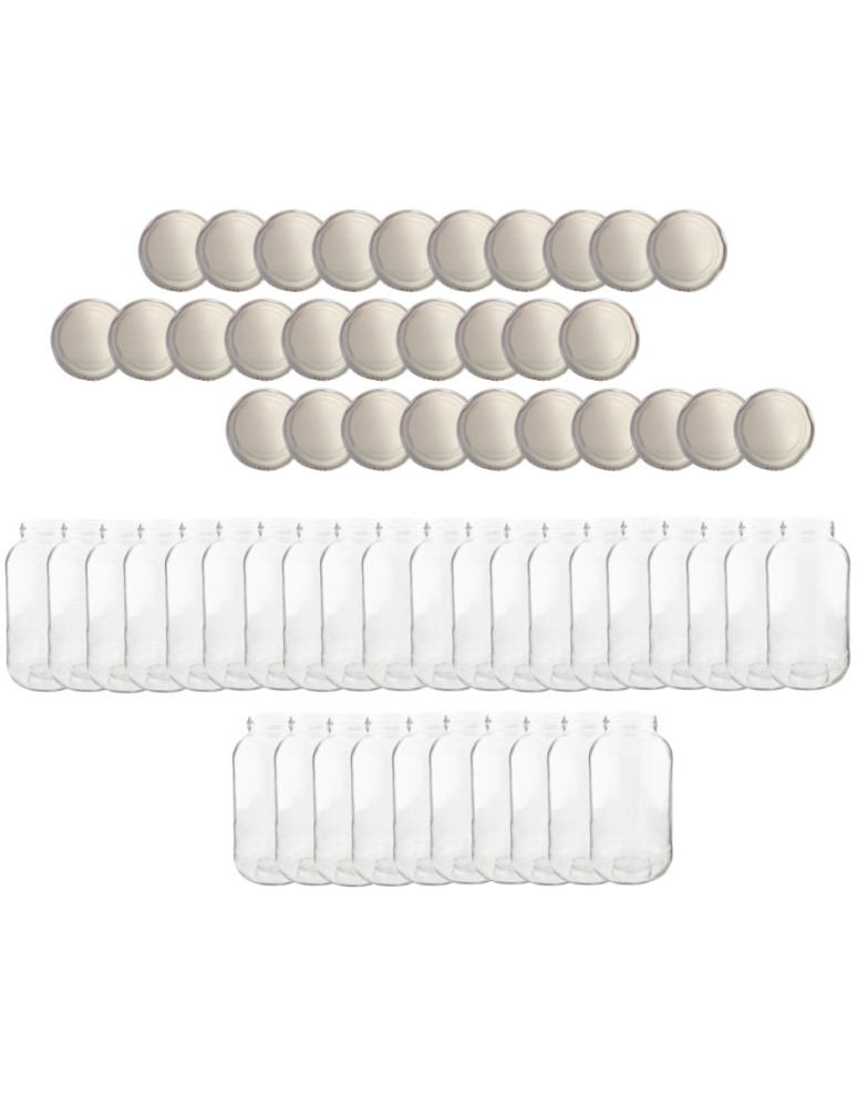 Słoiki - Słoiki 2000ml 2l na ogórki soki grzyby nalewki 30kpl zakrętki 82mm PZH - product MODO24.PL 15