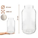Słoiki 2000ml 2l na ogórki soki grzyby nalewki 30kpl zakrętki 82mm PZH