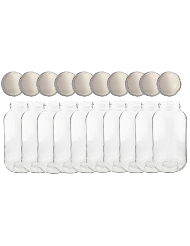 Słoiki - Słoiki 2000ml 2l na ogórki soki grzyby nalewki 10kpl zakrętki 82mm PZH - product MODO24.PL 15