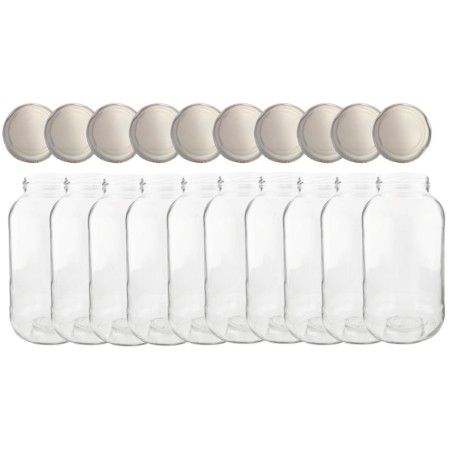 Słoiki 2000ml 2l na ogórki soki grzyby nalewki 10kpl zakrętki 82mm PZH