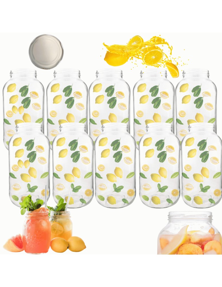 Słoiki - Słoiki 2000ml 2l na ogórki soki suszone grzyby nalewki 10sztuk 82mm PZH - product MODO24.PL 14