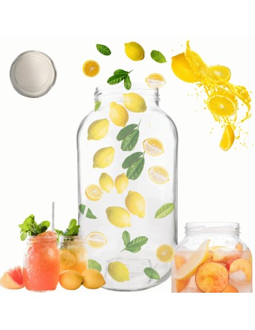 Słoiki - Słoik 2000ml 2l na ogórki soki suszone grzyby nalewki 1 sztuka 82mm PZH - product 14