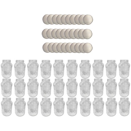 Słoiki 1500ml 1,5l ogórki małosolne soki grzyby nalewki 30kpl zakrętki 82mm