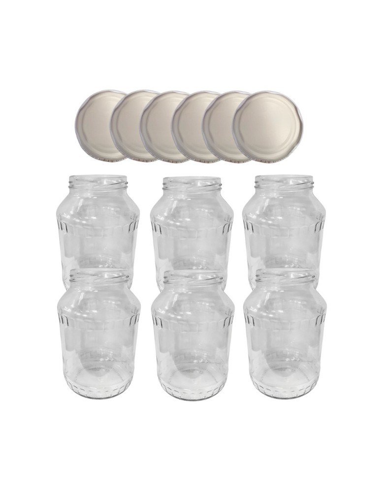 Słoiki - Słoiki 1500ml 1,5l na ogórki małosolne soki nalewki 6kpl zakrętki 82mm - product MODO24.PL 15