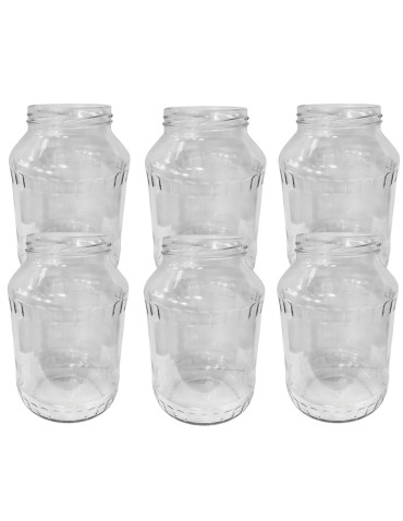 Słoiki - Słoiki 1500ml 1,5l na ogórki małosolne soki nalewki kompoty 6szt. 82mm PZH - product 15