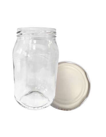 Słoiki - Słoik 900ml słoik na miód ogórki małosolne sałatki KOMPLET z POKRYWKĄ 82mm - product 15