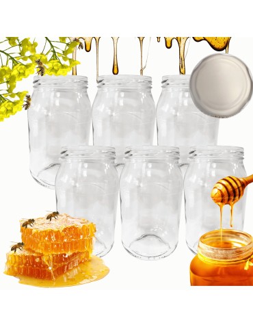 Słoiki - Słoiki 900ml słoiki na miód ogórki małosolne sałatki 6sztuk 82mm 0,9L - product 14