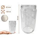 Słoiki 720ml słoiki na dżem przeciery sałatki 60kpl zakrętki 82mm 0,7L PZH