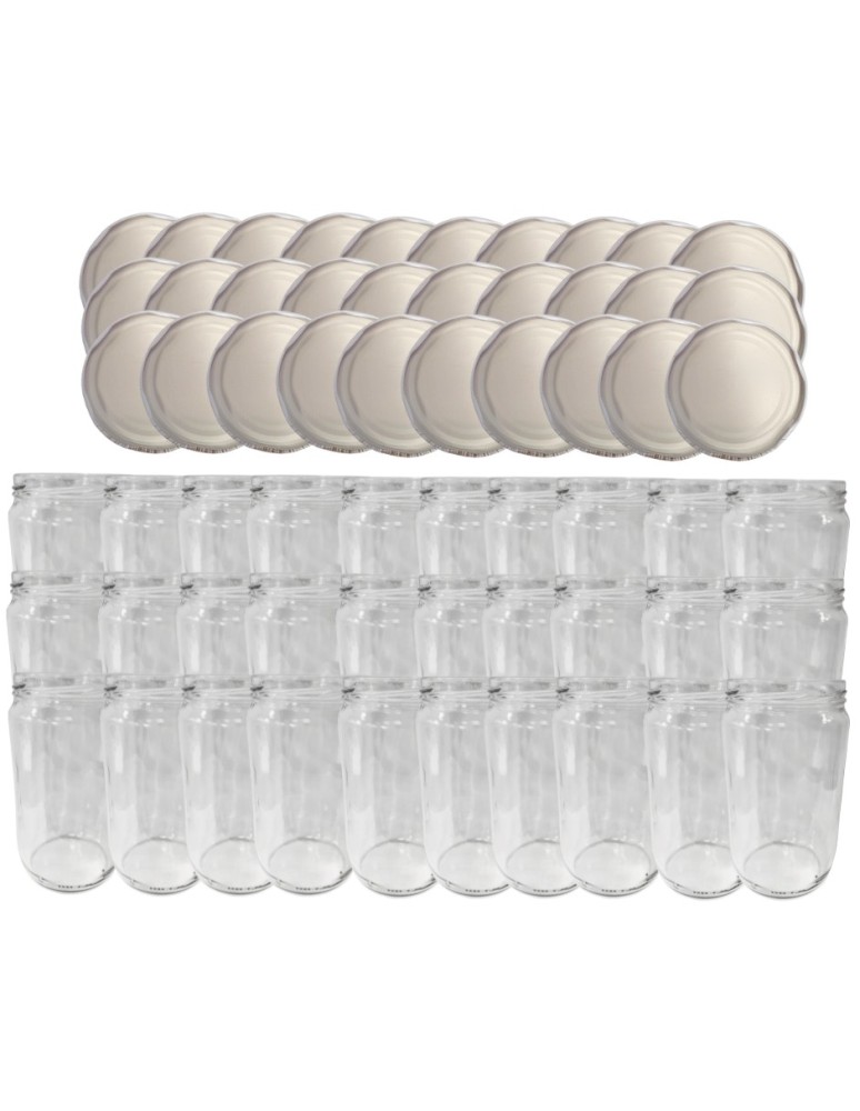 Słoiki - Słoiki 720ml słoiki na dżem przeciery sałatki 30kpl zakrętki 82mm 0,7L PZH - product MODO24.PL 14