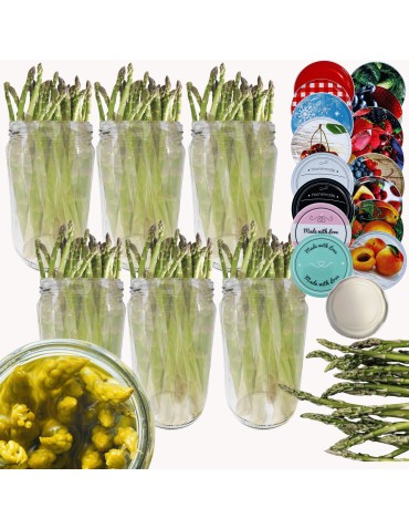 Słoiki - Słoiki 720ml słoiki na dżem przeciery sałatki 6kompletów zakrętki 82mm 0,7L - product 14