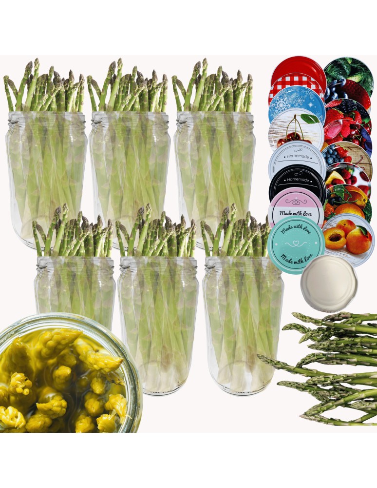 Słoiki - Słoiki 720ml słoiki na dżem przeciery sałatki 6kompletów zakrętki 82mm 0,7L - product MODO24.PL 14