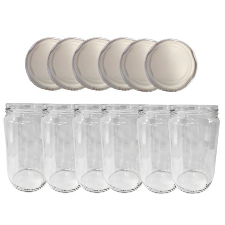 Słoiki 720ml słoiki na dżem przeciery sałatki 6kompletów zakrętki 82mm 0,7L