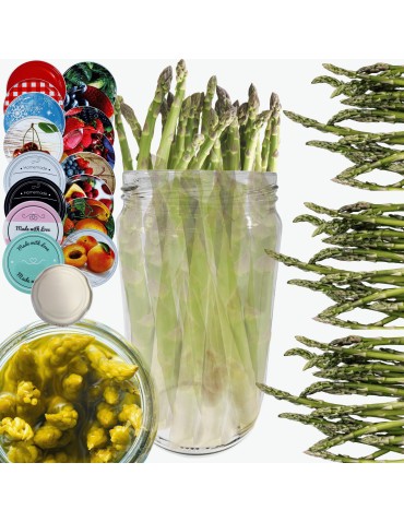 Słoiki - Słoik 720ml słoik na ogórki dżemy przeciery sałatki KOMPLET z POKRYWKĄ 82mm - product 14