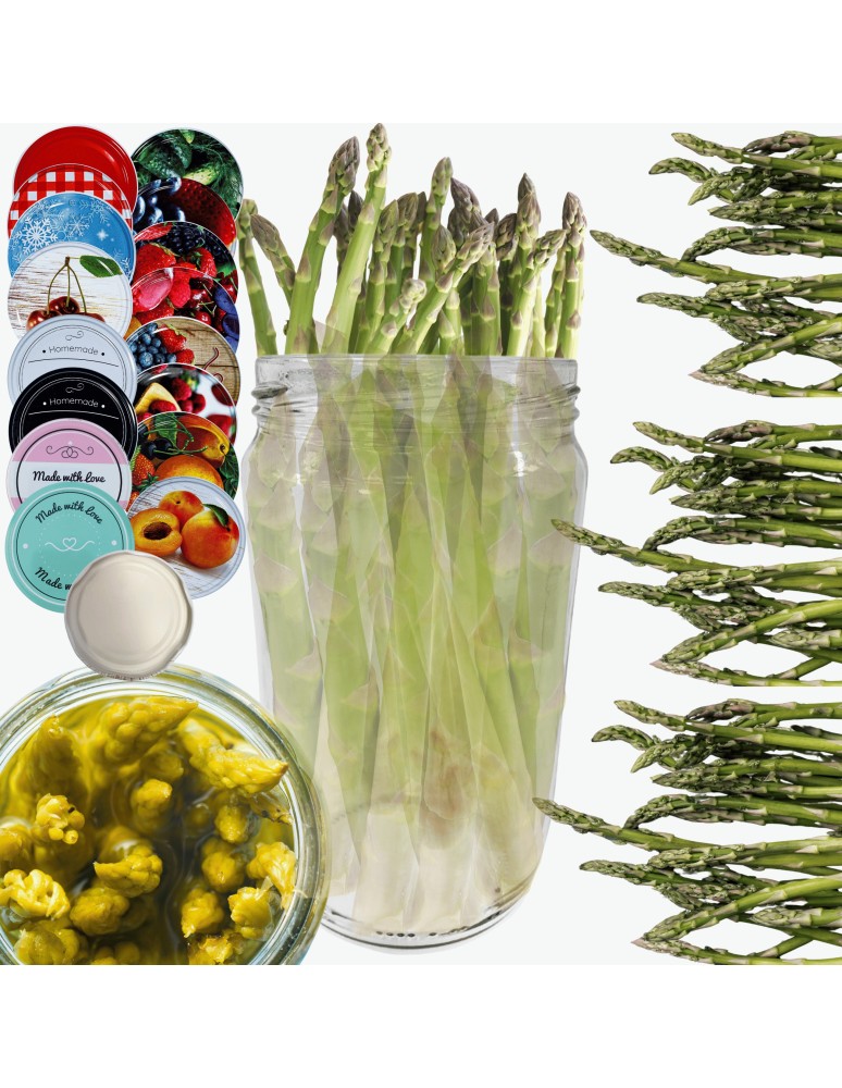 Słoiki - Słoik 720ml słoik na ogórki dżemy przeciery sałatki KOMPLET z POKRYWKĄ 82mm - product MODO24.PL 14